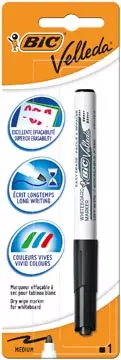 Een Bic Velleda whiteboardmarker 1741, zwart, op blister koop je bij ShopXPress