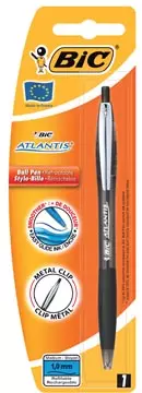 Een Bic balpen Atlantis Soft 1 mm, zwart, op blister koop je bij ShopXPress