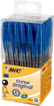 Een Bic balpen Cristal, doos met 50 stuks, blauw koop je bij ShopXPress