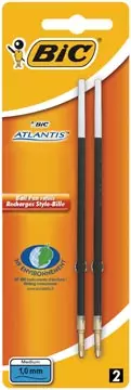 Een Bic balpenvulling Atlantis blauw, schrijfbreedte 1 mm, blister met 2 stuks koop je bij ShopXPress