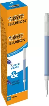 Een Bic vulling voor gelroller Gel-ocity illusion, doos van 12 stuks, blauw koop je bij ShopXPress