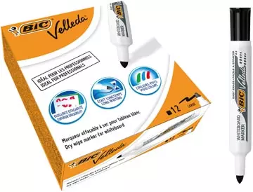 Een Bic whiteboardmarker Velleda 1711 zwart koop je bij ShopXPress