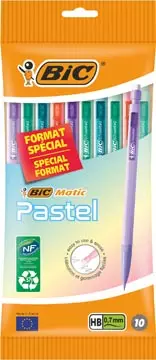 Een BicMatic pastel vulpotlood, blister van 10 stuks, assorti koop je bij ShopXPress