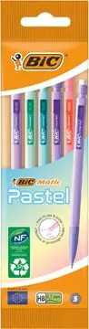 Een BicMatic vulpotlood Pastel, blister van 5 stuks koop je bij ShopXPress