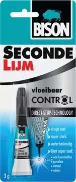 Een Bison secondelijm Control Vloeibaar, tube van 3 g, op blister koop je bij ShopXPress