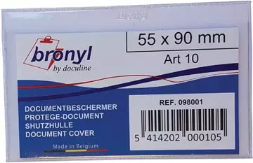 Een Bronyl U-mapje uit transparante PVC van 140 micron, ft kredietkaart koop je bij ShopXPress