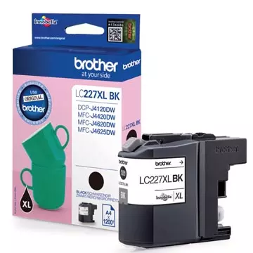 Een Brother inktcartridge, 1.200 pagina's, OEM LC-227XLBK, zwart, op blister koop je bij ShopXPress