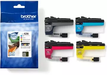 Een Brother inktcartridge, 1.500 - 3.000 pagina's, OEM LC-426VAL, 4 kleuren koop je bij ShopXPress