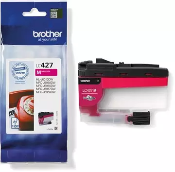 Een Brother inktcartridge, 1.500 pagina's, OEM LC-427M, magenta koop je bij ShopXPress