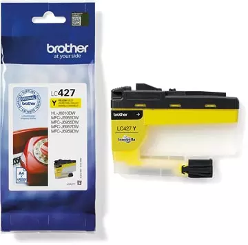 Een Brother inktcartridge, 1.500 pagina's, OEM LC-427Y, geel koop je bij ShopXPress