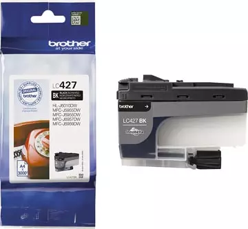 Een Brother inktcartridge, 3.000 pagina's, OEM LC-427BK, zwart koop je bij ShopXPress