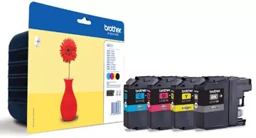 Een Brother inktcartridge, 300 pagina's, OEM LC-121VALBP, 4 kleuren koop je bij ShopXPress