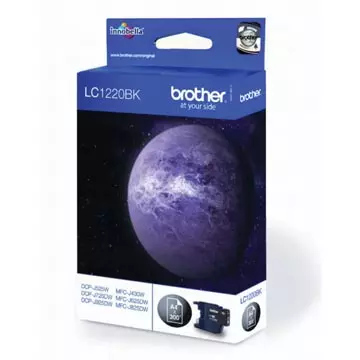 Een Brother inktcartridge, 300 pagina's, OEM LC-1220BK, zwart koop je bij ShopXPress