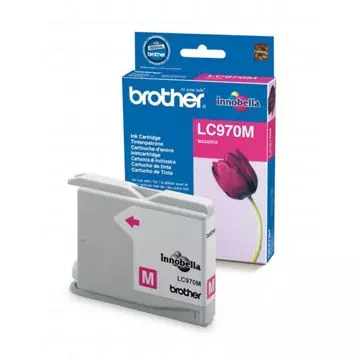 Een Brother inktcartridge, 300 pagina's, OEM LC-970M, magenta koop je bij ShopXPress