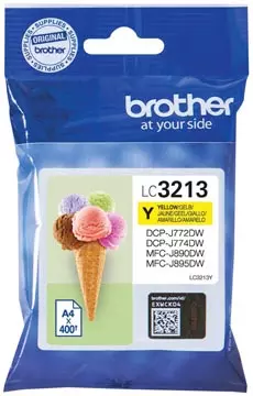 Een Brother inktcartridge, 400 pagina's, OEM LC-3213Y, geel koop je bij ShopXPress