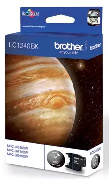 Een Brother inktcartridge, 600 pagina's, OEM LC-1240BK, zwart koop je bij ShopXPress