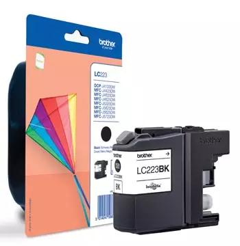 Een Brother inktcartridge, 600 pagina's, OEM LC-223BK, zwart koop je bij ShopXPress