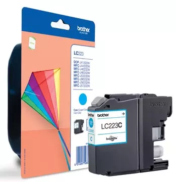 Een Brother inktcartridge, 600 pagina's, OEM LC-223C, cyaan koop je bij ShopXPress