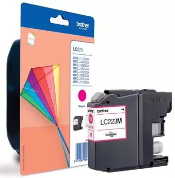 Een Brother inktcartridge, 600 pagina's, OEM LC-223M, magenta koop je bij ShopXPress