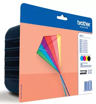 Een Brother inktcartridge, 600 pagina's, OEM LC-223VP, 4 kleuren koop je bij ShopXPress