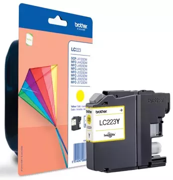 Een Brother inktcartridge, 600 pagina's, OEM LC-223Y, geel koop je bij ShopXPress