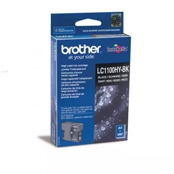 Een Brother inktcartridge, 900 pagina's, OEM LC-1100HYBK, zwart koop je bij ShopXPress