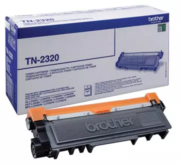 Een Brother toner, 2.600 pagina's, OEM TN-2320, zwart koop je bij ShopXPress