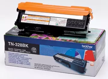 Een Brother toner, 6.000 pagina's, OEM TN-328BK, zwart koop je bij ShopXPress