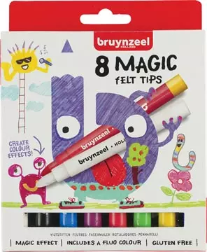 Een Bruynzeel Magic viltstiften, etui van 8 stuks koop je bij ShopXPress