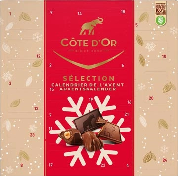 Een Côte d'Or chocolade adventskalender, doos van 235 g koop je bij ShopXPress