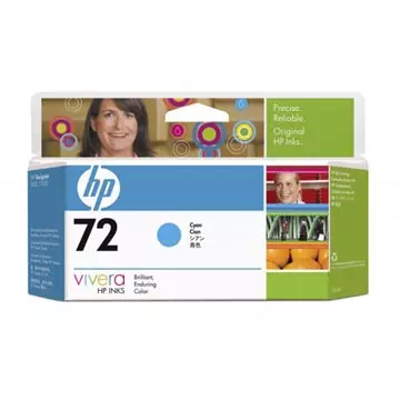 Een HP inktcartridge 72, 130 ml, OEM C9371A, cyaan koop je bij ShopXPress