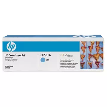 Een HP toner 304A, 2 800 pagina's, OEM CC531A, cyaan koop je bij ShopXPress