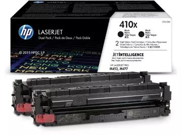 Een HP toner 410X, 6 500 pagina's, OEM CF410XD, zwart, pak van 2 stuks koop je bij ShopXPress