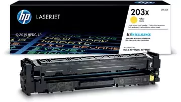 Een HP toner 203X, 2.500 pagina's, OEM CF542X, geel koop je bij ShopXPress