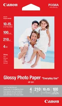 Een Canon fotopapier GP-501 Glossy, ft 10 x 15 cm, 210 g, pak van 100 vel koop je bij ShopXPress