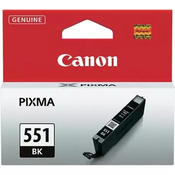 Een Canon inktcartridge CLI-551BK, 1.795 pagina's, OEM 6508B001, zwart koop je bij ShopXPress