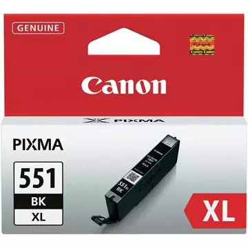 Een Canon inktcartridge CLI-551BK-XL, 950 pagina's, OEM 6443B001, zwart koop je bij ShopXPress