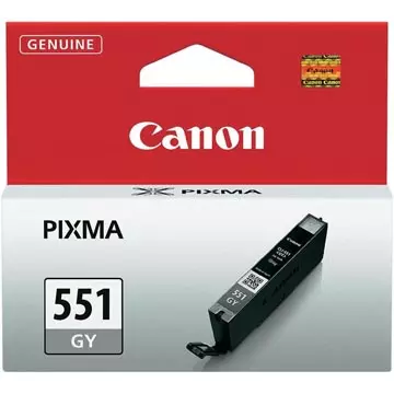 Een Canon inktcartridge CLI-551GY, 780 pagina's, OEM 6512B001, grijs koop je bij ShopXPress