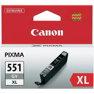 Een Canon inktcartridge CLI-551GY-XL, 3.350 pagina's, OEM 6447B001, grijs koop je bij ShopXPress