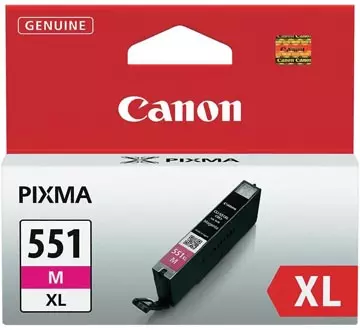 Een Canon inktcartridge CLI-551M-XL, 680 pagina's, OEM 6445B001, magenta koop je bij ShopXPress