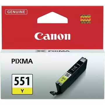 Een Canon inktcartridge CLI-551Y, 344 pagina's, OEM 6511B001, geel koop je bij ShopXPress