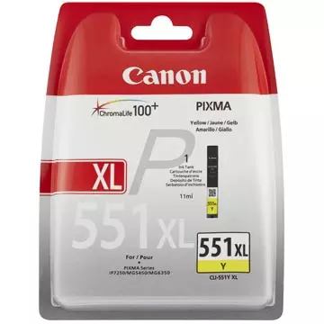 Een Canon inktcartridge CLI-551Y-XL, 695 pagina's, OEM 6446B001, geel koop je bij ShopXPress