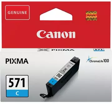 Een Canon inktcartridge CLI-571C, 173 foto's, OEM 0386C00, cyaan koop je bij ShopXPress