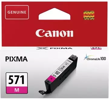 Een Canon inktcartridge CLI-571M, 173 foto's, OEM 0387C001, magenta koop je bij ShopXPress