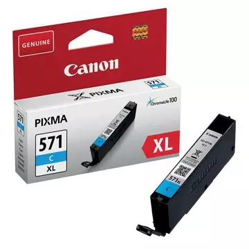 Een Canon inktcartridge CLI-571XL, 375 foto's, OEM 0332C001, cyaan koop je bij ShopXPress