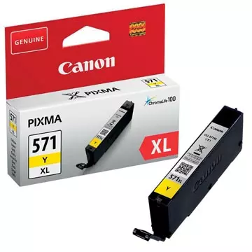 Een Canon inktcartridge CLI-571XL, 375 foto's, OEM 0334C001, geel koop je bij ShopXPress