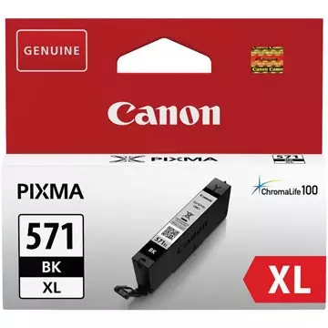 Een Canon inktcartridge CLI-571XL, 895 foto's, OEM 0331C001, zwart koop je bij ShopXPress