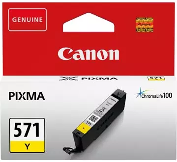 Een Canon inktcartridge CLI-571Y, 173 foto's, OEM 0388C001, geel koop je bij ShopXPress