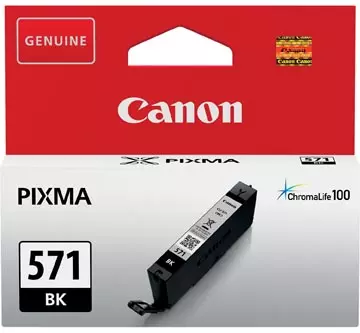 Een Canon inktcartridge CLI-571Z, 398 foto's, OEM 0385C001, zwart koop je bij ShopXPress