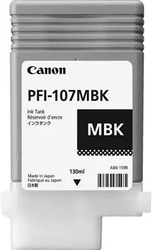 Een Canon inktcartridge PFI-107, 130 ml, OEM 6704B001, mat zwart koop je bij ShopXPress